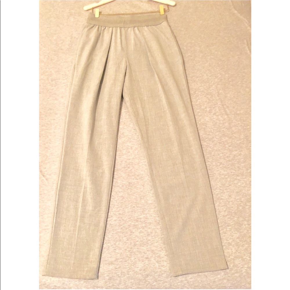 Grey high rise pants